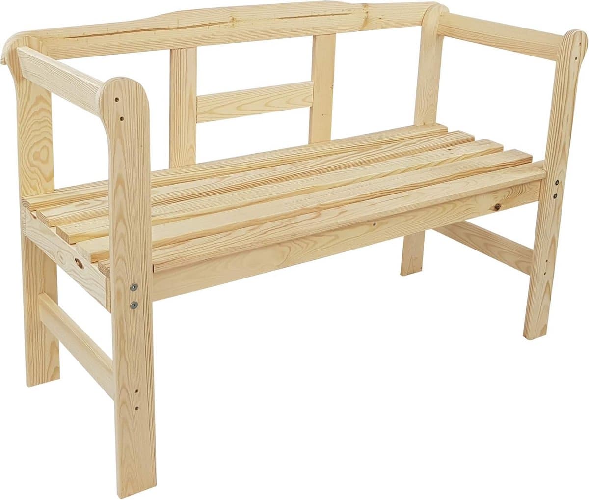 houten tuinbank 2 zits parkbank grenen 115 cm weerbestendige buitenbank