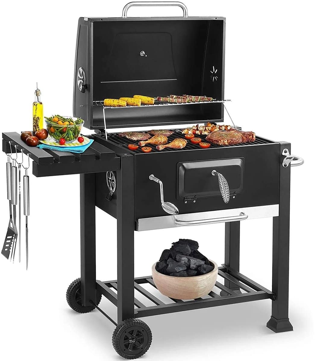 houtskool barbecue grote barbecue met wielen 5 10