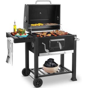 Houtskool Barbecue - Grote Barbecue - met Wielen - 5-10