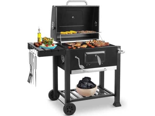 Houtskool Barbecue - Grote Barbecue - met Wielen - 5-10