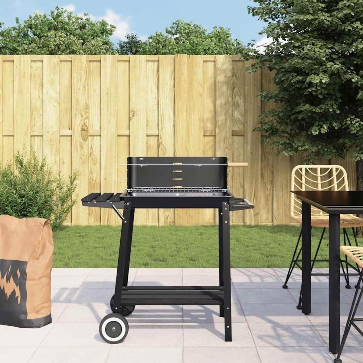 houtskool bbq grill buitenkeuken grill zomerse avonden