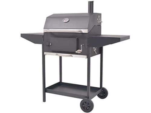 Houtskool BBQ Grill met Plank en Wielen voor Buiten