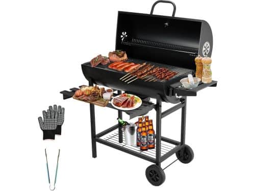 Houtskool BBQ XXL met Deksel en Thermometer - Grote Barbecue