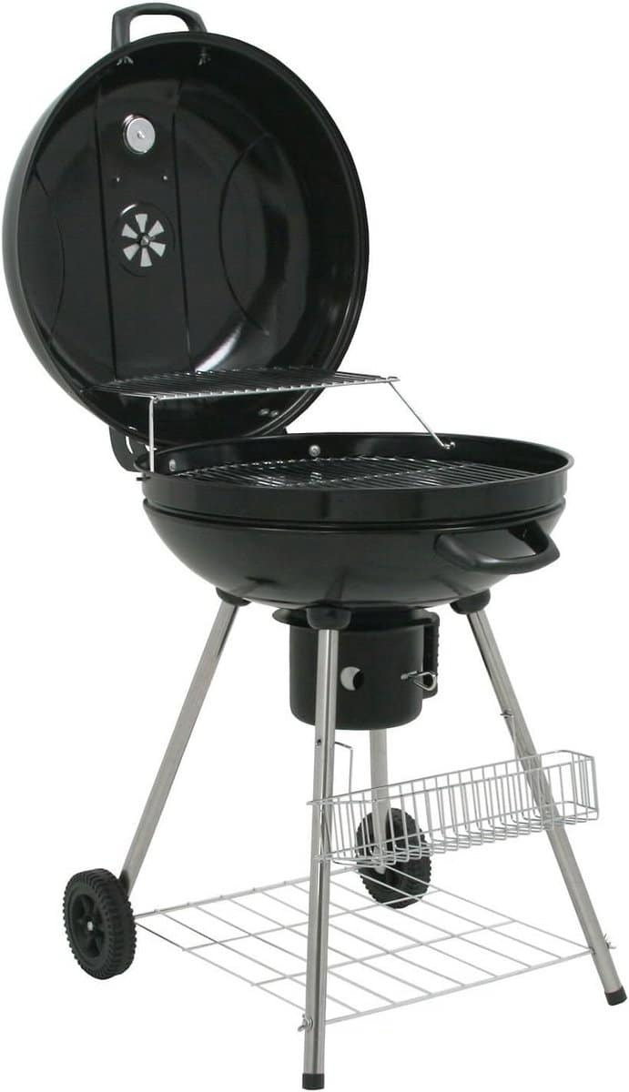 houtskool kogelgrill 57 cm met thermometer ronde bbq grill