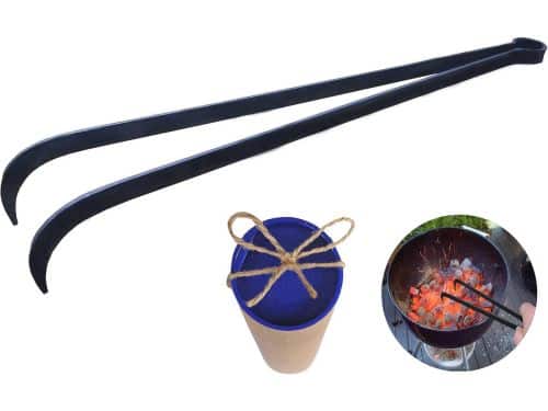 Houtskool Tang voor BBQ - 15,5 Inch, Ideaal voor het