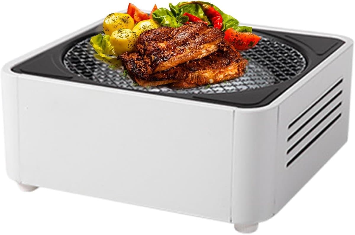 houtskoolbarbecue tafelmodel draagbare bbq buiten koken luchtconvectiesysteem