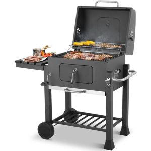 Houtskoolgrill - BBQ-rokergrill - Met 2 Grillroosters - 4 Verstelbare