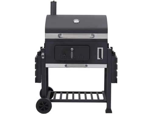 Houtskoolgrill - BBQ-rokergrill - met Grillroosters - Thermometer - Planken