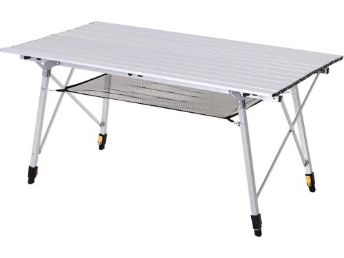 In hoogte verstelbare aluminium klaptafel met draagtas voor kamperen en