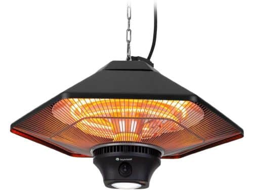 Infrarood Heater Terrasverwarmer met 3 Vermogensniveaus en LED Verlichting