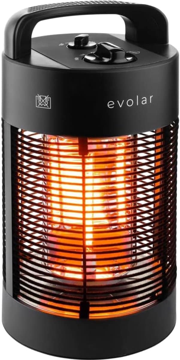 infrarood staande verwarming met 360 graden oscillatie elegant en