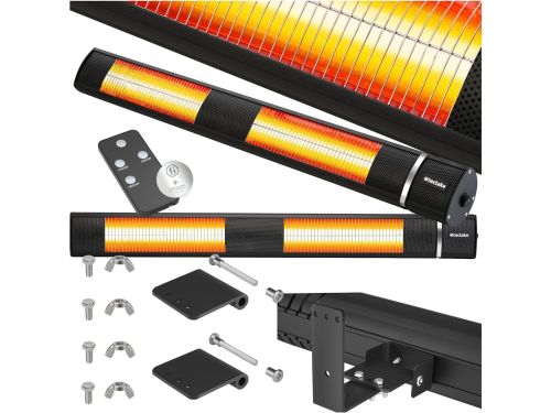 Infrarood terrasverwarmer met 3 vermogensniveaus en afstandsbediening - Perfect voor