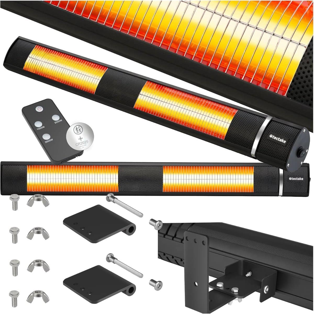 infrarood terrasverwarmer met 3 vermogensniveaus en afstandsbediening perfect voor