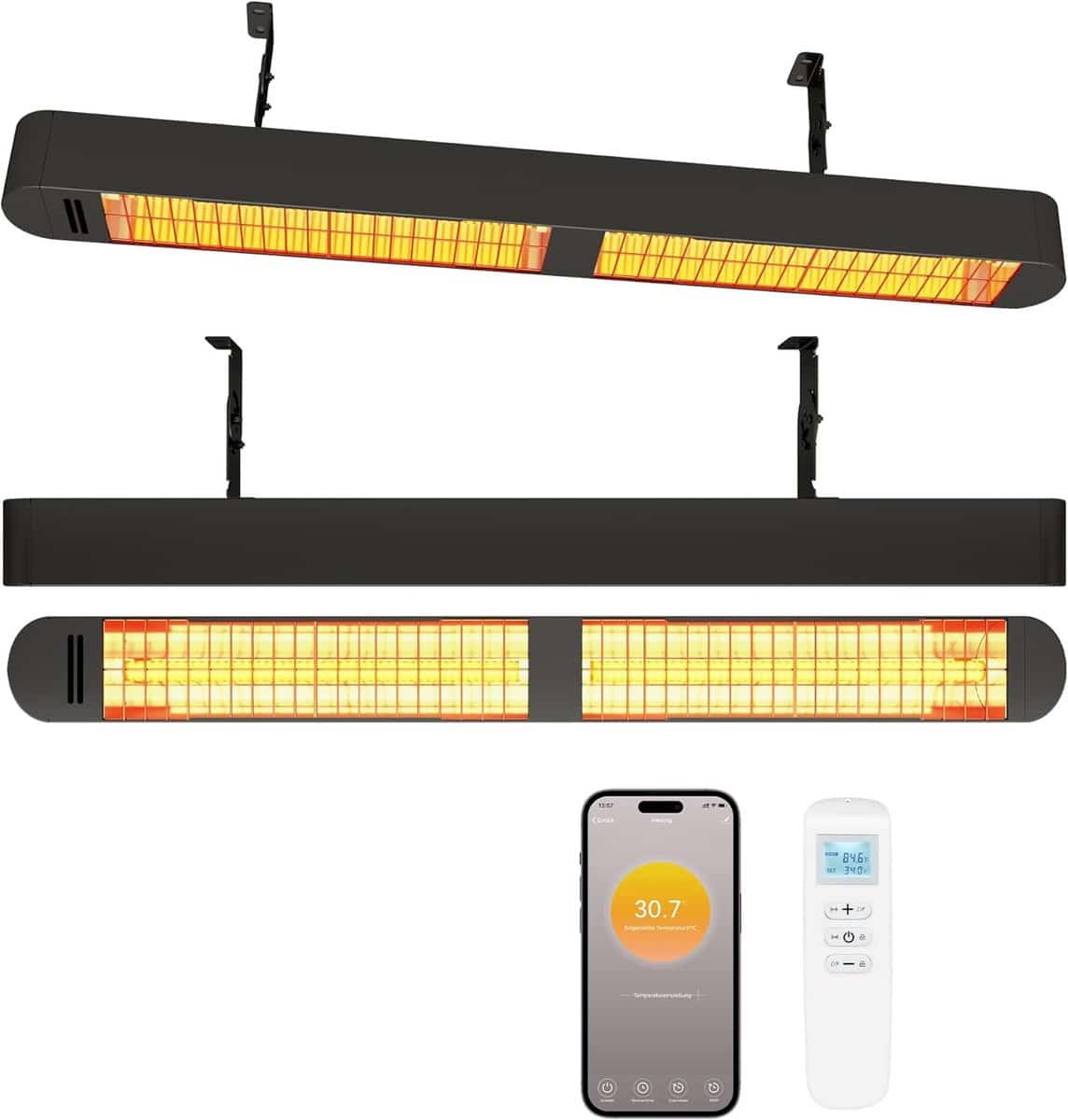 infrarood verwarming warmtestraler terras verwarmen app bediening