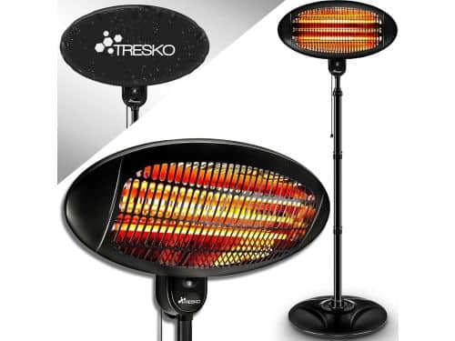 Infrarood Warmtestraler 2000W met 3 Warmtestanden - Verstelbare Staande Terrasverwarmer