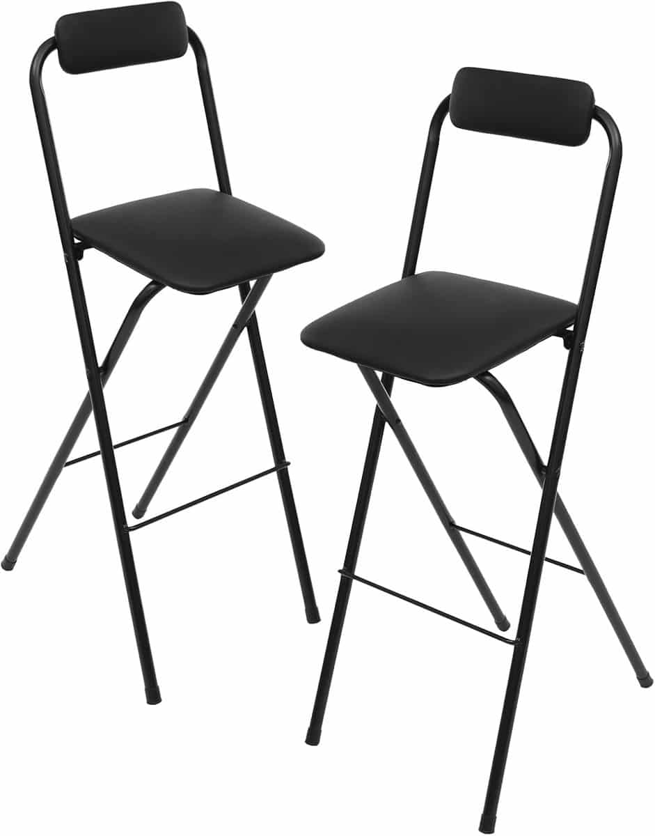 inklapbare barkruk hoge klapstoel ruimtebesparend zitten met