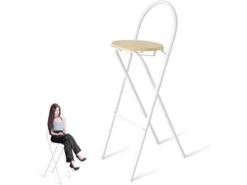 Inklapbare Barkruk - Ontbijtstoel - Keuken Zithoek - Met Voetenbank