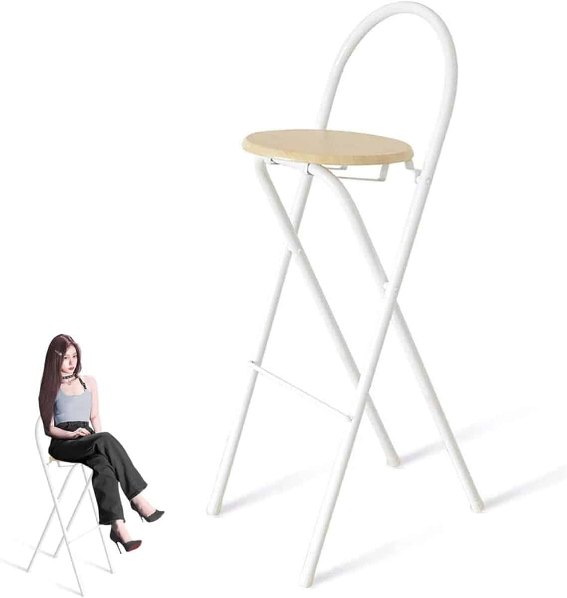 inklapbare barkruk ontbijtstoel keuken zithoek met voetenbank