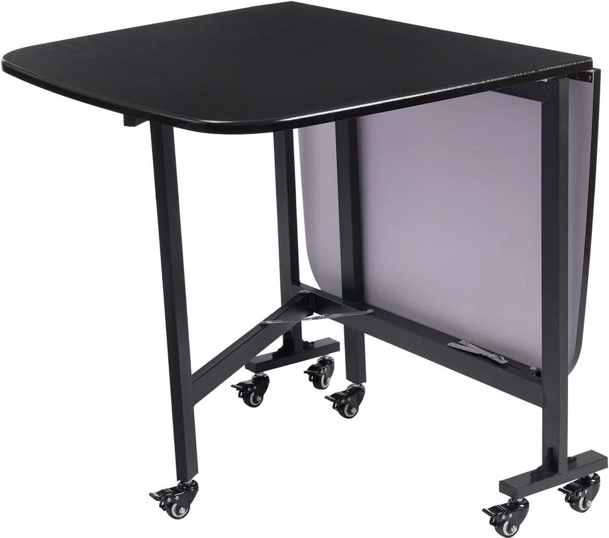 inklapbare eettafel en klaptafel rechthoekig 120×80 cm met 6 zwenkwielen