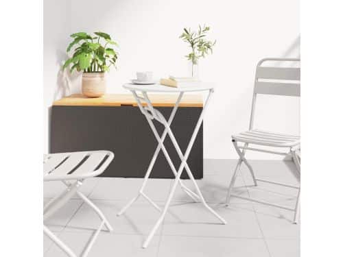 Inklapbare tuintafel - Ronde bijzettafel - Buiten eten - Ruimtebesparend
