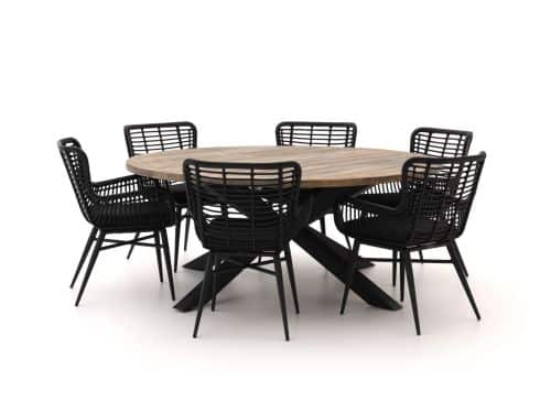 Intenso Asti/Rough-Y Ø180cm dining tuinset 7-delig - Laagste prijsgarantie!