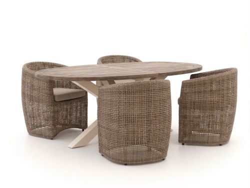 Intenso Marecchia/ROUGH-Y Ellips 200cm dining tuinset 5-delig - Laagste prijsgarantie!