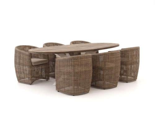 Intenso Marecchia/ROUGH-Y Ellips 240cm dining tuinset 7-delig - Laagste prijsgarantie!