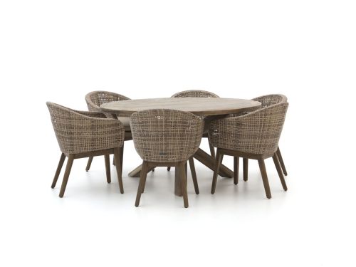 Intenso Venaco/ROUGH-Y ø150cm dining tuinset 7-delig - Laagste prijsgarantie!