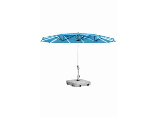 Jurrys Dubbele Parasol met LED Verlichting 451x267 cm + Granieten