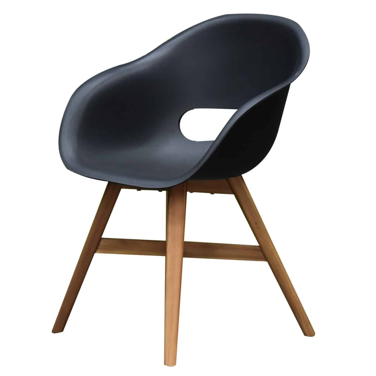 karlstad dining tuinstoel kunststof zwart