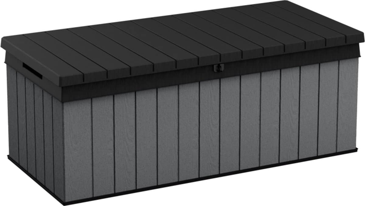 keter darwin opbergbox 380l 142,5×65,5×54,5cm grijs