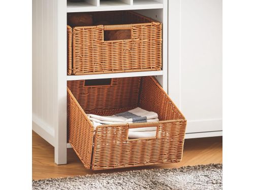 Keukeneiland met Wijnrek en Rotanmanden - abtkantoor VintageChef Deluxe