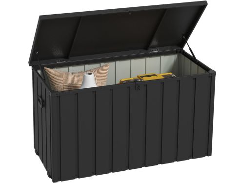 Killogood Opbergbox, tuinkist, 450L opbergruimte, 2 wielen, stalen frame