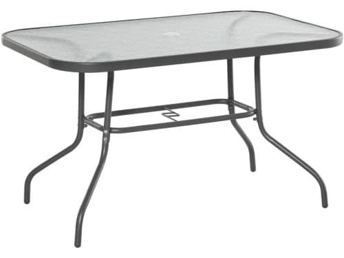 Killogood Tuintafel bistrotafel balkontafel tuin bijzettafel bistrotafel tuinmeubelen met glasplaat