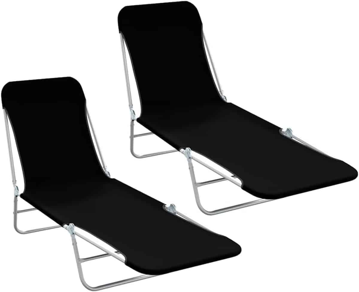 klapstoelen set strandstoelen ligbedden ontspannen buiten verstelbare