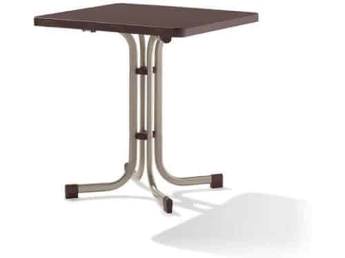 Klaptafel 70 x 70 cm met Inklapfunctie en Leisteen Decoratie