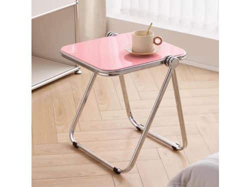 Klaptafel Acryl - Bijzettafel Snacktafel - Ruimtebesparend Werken - Geen