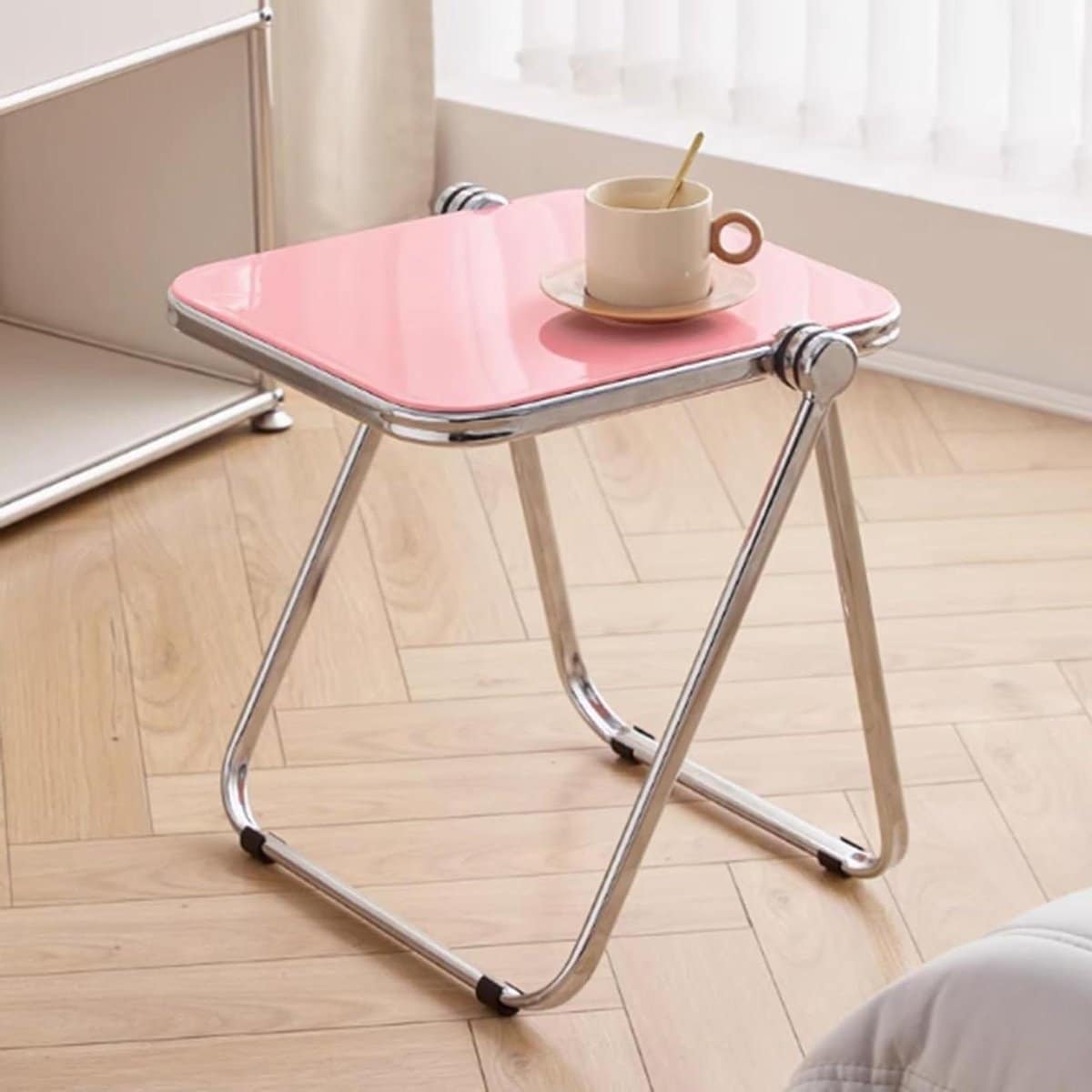 klaptafel acryl bijzettafel snacktafel ruimtebesparend werken geen