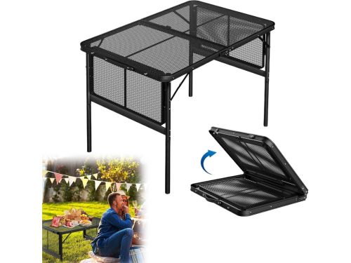 Klaptafel - Bijzettafel Tuin - Kamperen Buitenleven - In hoogte