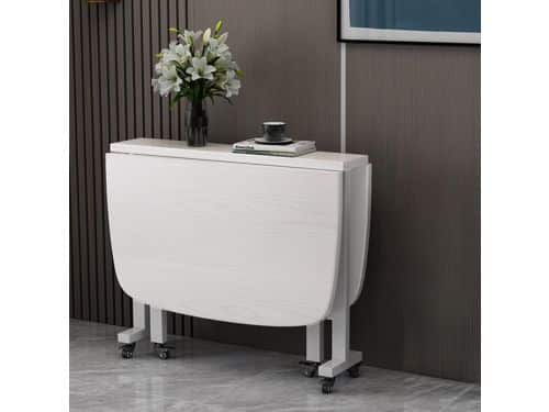 Klaptafel - Eettafel - Ruimtebesparend - Met wielen - 100x60