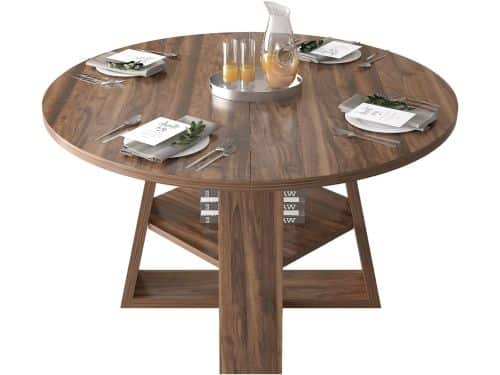 Klaptafel Hout - Eettafel Uittrekbaar - Ruimtebesparend Dineren - Inklapbaar