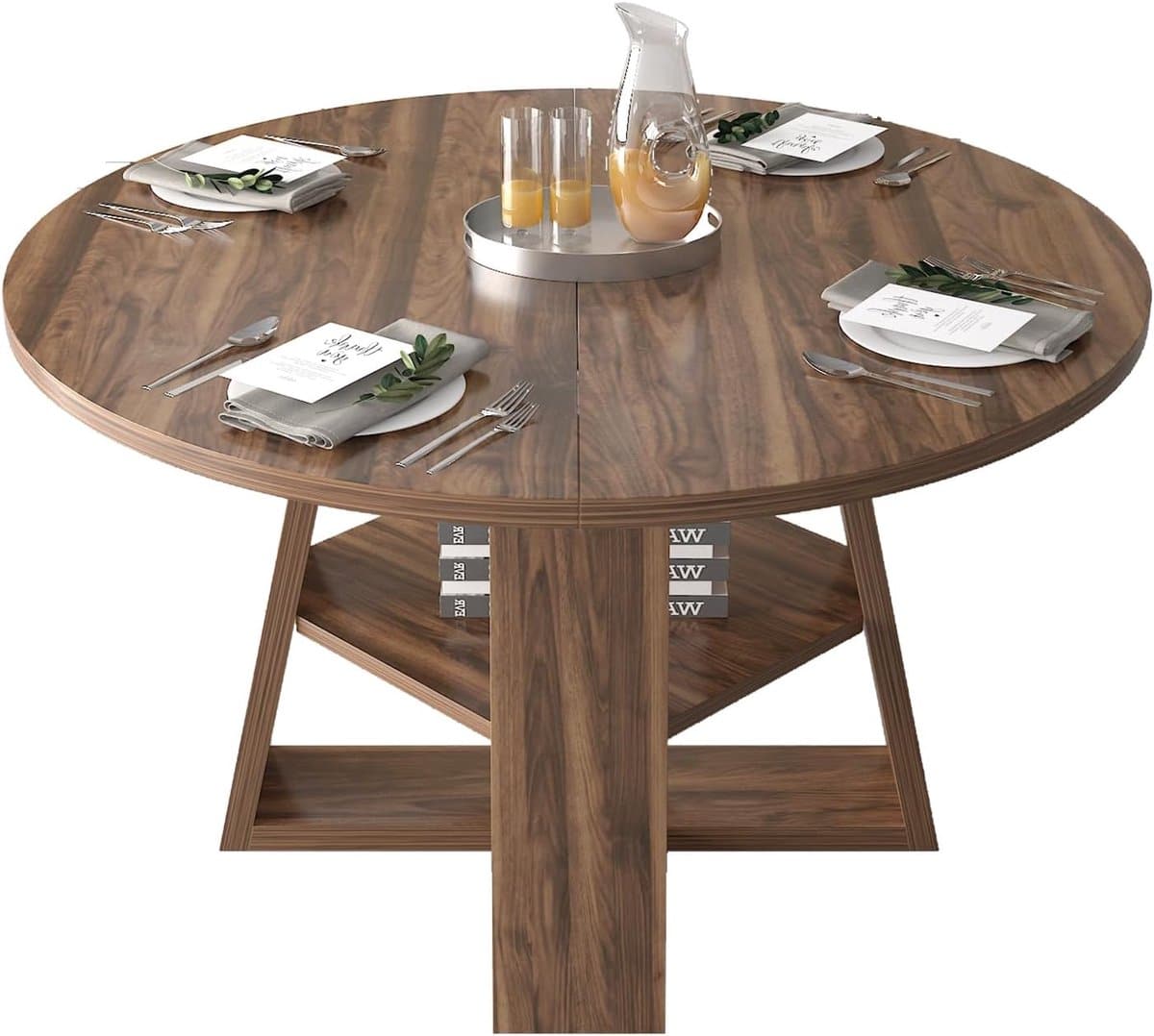 klaptafel hout eettafel uittrekbaar ruimtebesparend dineren inklapbaar