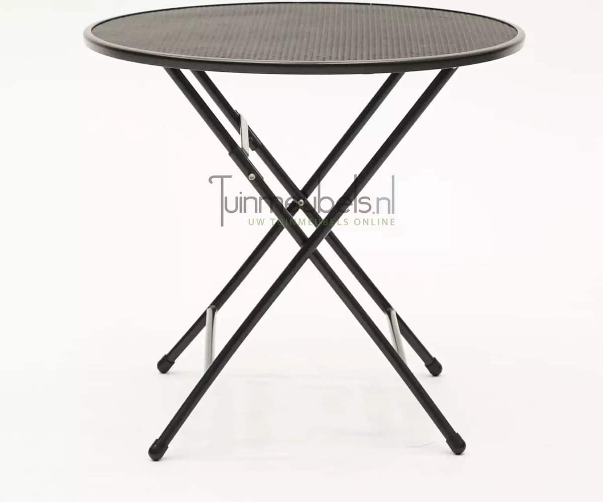 klaptafel metaal grijs ø80cm