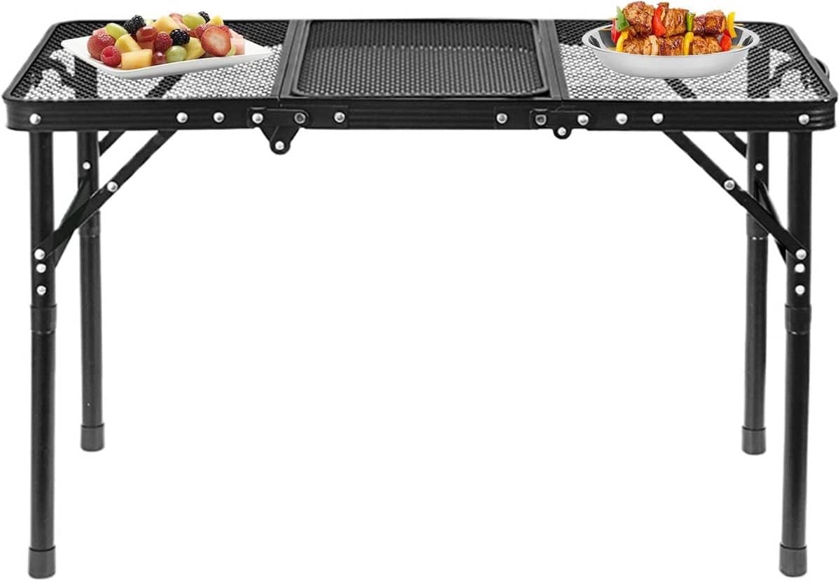 klaptafel partytafel grilltafel outdoor koken in hoogte