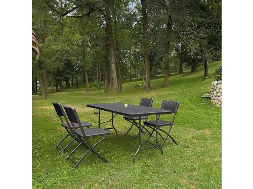 Klaptafel - Picknicktafel Vouwtafel - Buiten dineren - Rotan-look
