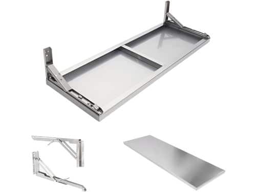 Klaptafel RVS - Wandtafel Vouwtafel - Keuken Werkplek - Ruimtebesparend