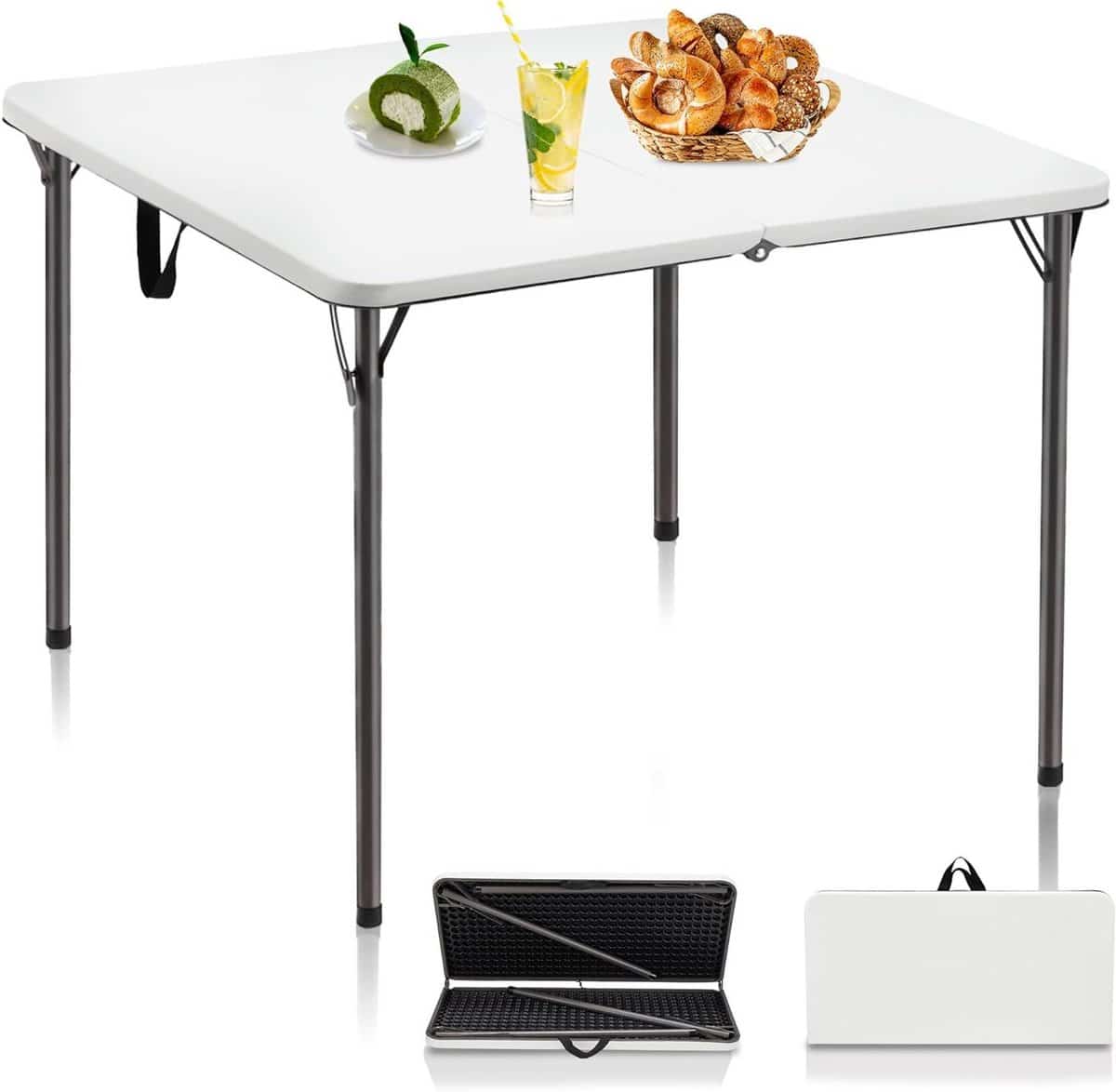 klaptafel vierkant opvouwbare tafel kaarttafel binnen en buiten