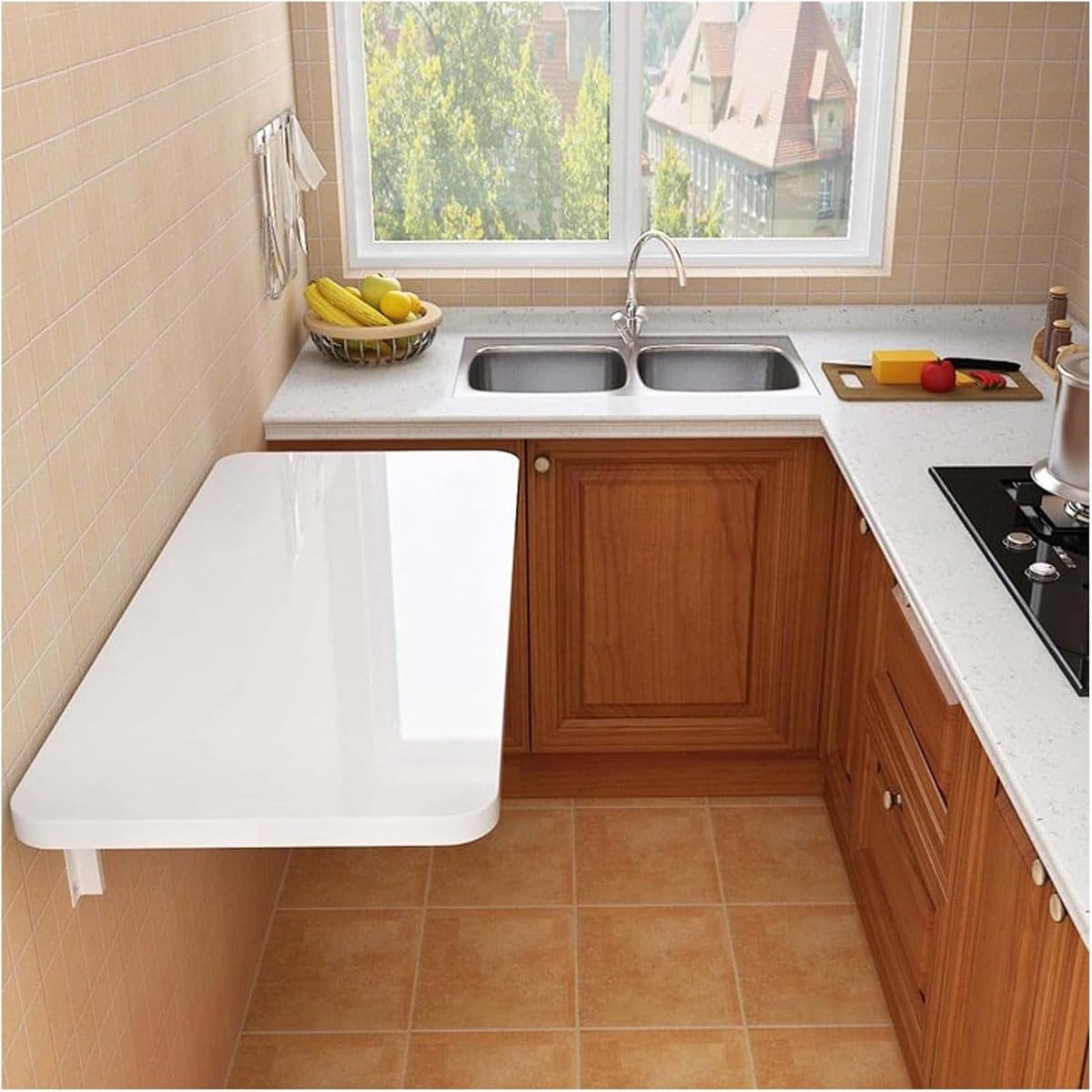 klaptafel wandtafel inklapbaar ruimtebesparend werken stabiele stalen