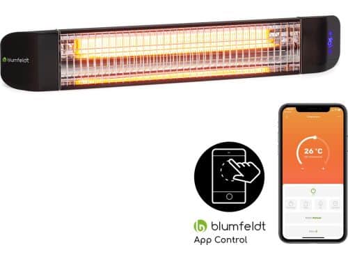 Klarstein straalkachel, elektrische terras- & tuinverwarming, infraroodverwarming met WiFi