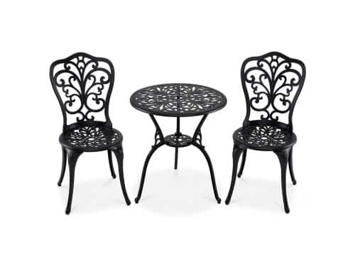 KOMFOTTEU 3-delige bistroset voor buiten, weerbestendige tafel en 2 stoelen